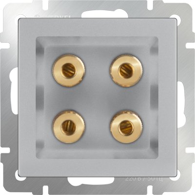 

Розетка акустическая Werkel WL06-AUDIOx4 (серебряный)