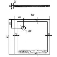 Душевой поддон Акватон Калифорния 80x80