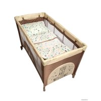 Манеж-кровать Amarobaby Multiform Smile Friends (бежевый)