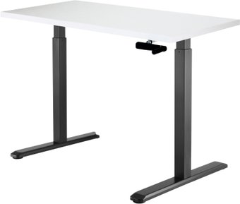 Стол с регулировкой высоты ErgoSmart Manual Desk 1360x800x36 мм (альпийский белый/черный)