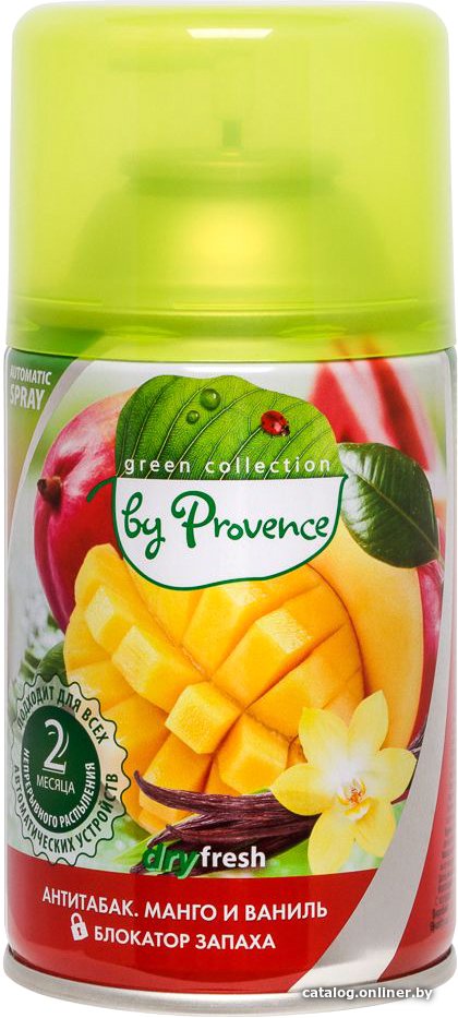 Сменный блок для освежителя воздуха Green collection by Provence Антитабак. Манго и ваниль 250 мл
