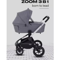 Универсальная коляска MOWbaby Zoom PU RA087 (3 в 1, silver grey)