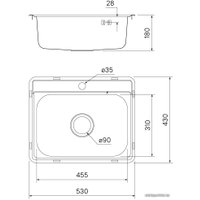 Кухонная мойка IDDIS Basic BAS53S0i77