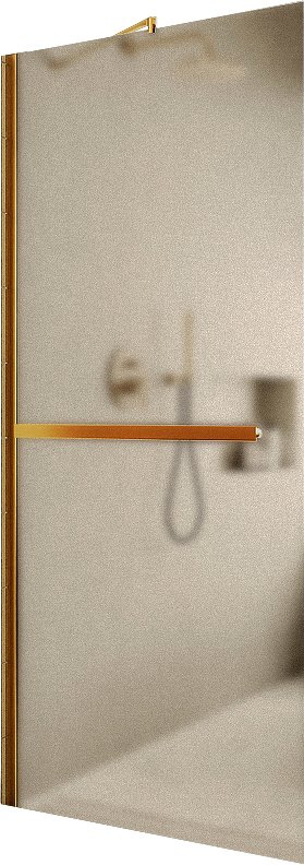 

Душевая стенка MaybahGlass 69x195 MGD-722-3ш (бронзовое матовое стекло/золотой)