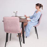 Кухонный стол ОКА Майон 120x80x74 (дуб мореный/черный)