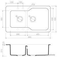 Кухонная мойка Omoikiri Maru 86-2-BL [4993284]