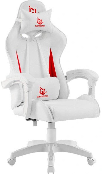 Игровое (геймерское) кресло GameLab Tetra White (бело-красный)