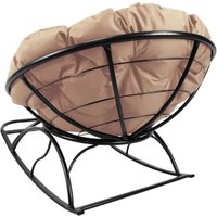 Кресло-качалка M-Group Папасан 12710401 (черный/бежевая подушка)