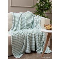 Плед Tex Republic Absolute Зигзаг двухцветный Flannel 200x220 92577 (бирюзовый) в Солигорске