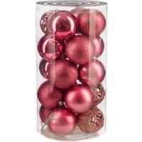 Елочная игрушка Ausini VT25-04018-8 (темная роза, 20 шт)