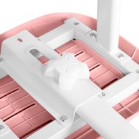 Ученический стол Anatomica Ara с подставкой для книг и выдвижным органайзером (белый/розовый)