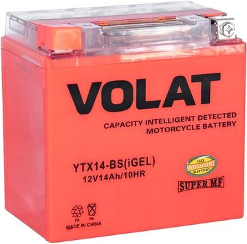 

Мотоциклетный аккумулятор VOLAT YTX14-BS(iGEL) (14 А·ч)