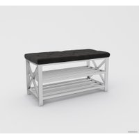 Банкетка Hype Mebel Будс (белый/черный)