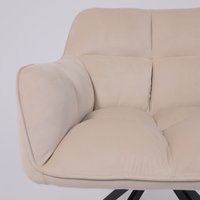 Интерьерное кресло AksHome Virginia (кремовый велюр HCJ-3/черный)