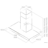 Кухонная вытяжка Elica Joy WHIX/A/90 PRF0104631A