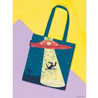 Сумка шоппер JoyArty Поxищение человека ткань под лен bsh_19588