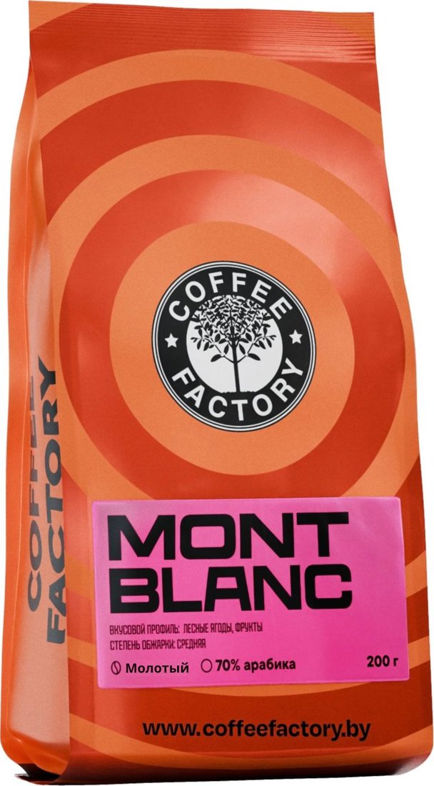 

Кофе Fusion Coffee Mont Blanc молотый 200 г