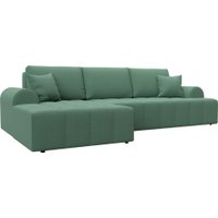 Угловой диван Лига диванов Лига-080 угол левый 134744L (рогожка Амур 11 зеленый)