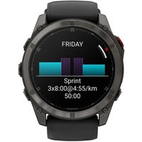 Умные часы Garmin Fenix 8 Pro 51 мм (серый, черный силиконовый ремешок)
