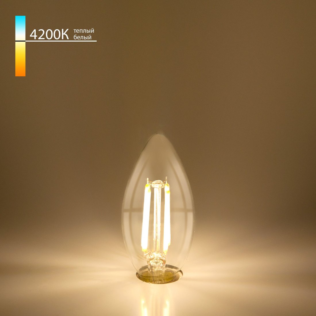 

Светодиодная лампочка Elektrostandard Свеча C35 9W 4200K E14 CW35 прозрачный BLE1426