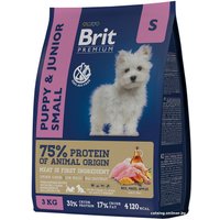 Сухой корм для собак Brit Premium Dog Puppy and Junior Small курица 1 кг