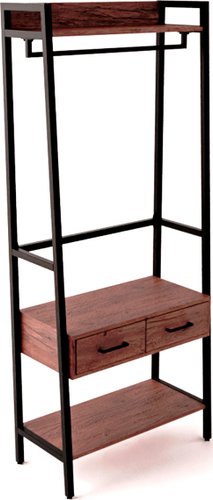 Стойка для одежды Millwood Сканди 9 84x40x200 (дуб табачный крафт/металл черный)