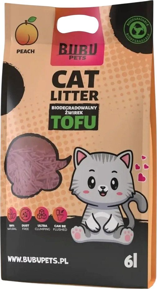 

Наполнитель для туалета Bubu Pets Tofu Peach (2.5 кг/6 л)