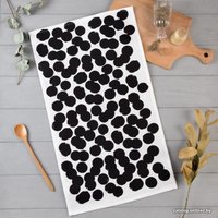 Полотенце Доляна Горох 5423102 (белый/черный)