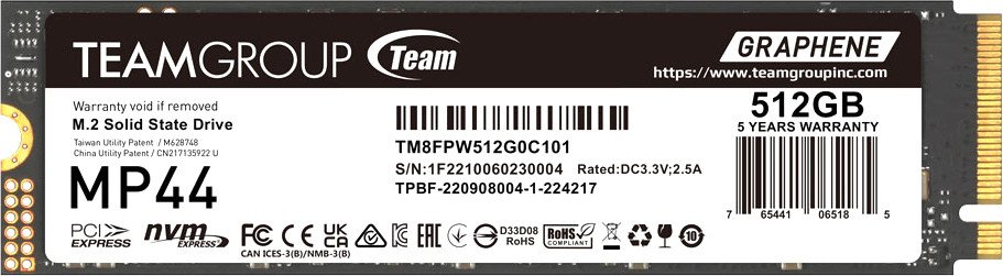 

SSD Team MP44 512GB TM8FPW512G0C101