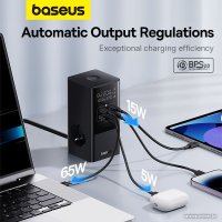 Сетевое зарядное Baseus PowerCombo Tower PowerStrip 2AC2+U2+С 100W CCGAN100-S2ACE