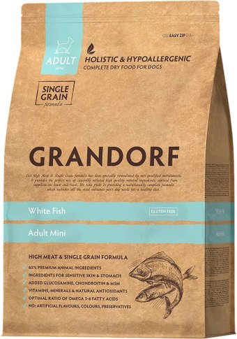 Сухой корм для собак Grandorf Mini Breeds White Fish 1 кг