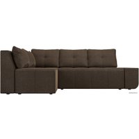 Угловой диван Mebelico Амадэус 109699 (левый, рогожка, коричневый)
