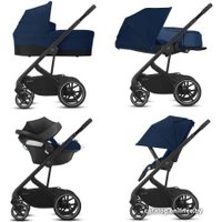 Универсальная коляска Cybex Balios S Lux 2020 (2 в 1, черная рама, navy blue)