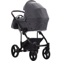 Универсальная коляска BEBETTO Magnum Light SE Pro (2 в 1, 07 темно-серая кожа/черная рама)