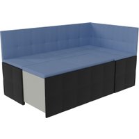 Угловой диван Sundays Home Домино (рогожка/кожзам, синий)