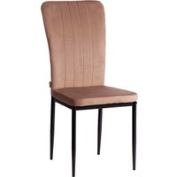 Стул TetChair Verter металл/флок 41x52x95 (бежевый HLR8/черный)