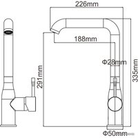 Смеситель Ledeme H98 L4698B (черный матовый)