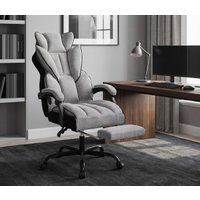 Игровое (геймерское) кресло King Style Pluffy Fabric Black (светло-серый)