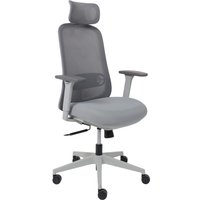 Офисное кресло AksHome Gem (сетка/ткань, серый/белый полиамид) в Солигорске