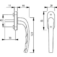 Ручка оконная Макбет 38 мм (белый)