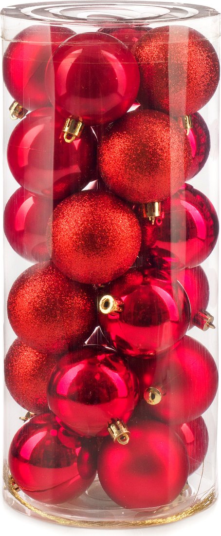 

Елочная игрушка Ausini VT25-04003-3 (красный, 24 шт)