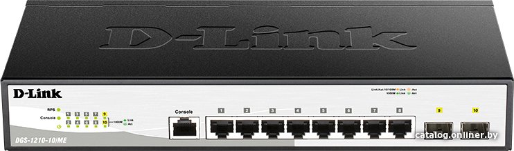 

Управляемый коммутатор 2-го уровня D-Link DGS-1210-10/ME/B2A