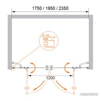 Душевая дверь Cezares ELENA-W-B-22-240-C-Cr