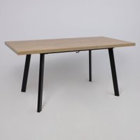 Кухонный стол Listvig Hagen 140 раздвижной, 140-180x85 (дуб вотан/черный)