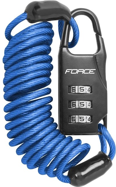 

Тросовый велосипедный замок Force Small 49111 (синий)