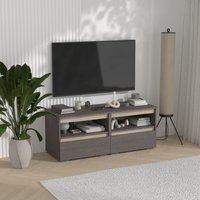 Тумба Кортекс-мебель Бари ТВ 120 2ш-2 (береза/береза/дуб сонома)