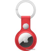 Брелок Apple кожаный для AirTag с кольцом для ключей (красный) MK103