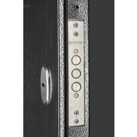 Металлическая дверь Guard Классика MG60 97х205 левая (черное серебро/белый ясень)