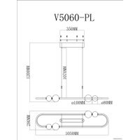 Подвесная люстра Moderli Eclipce V5060-PL