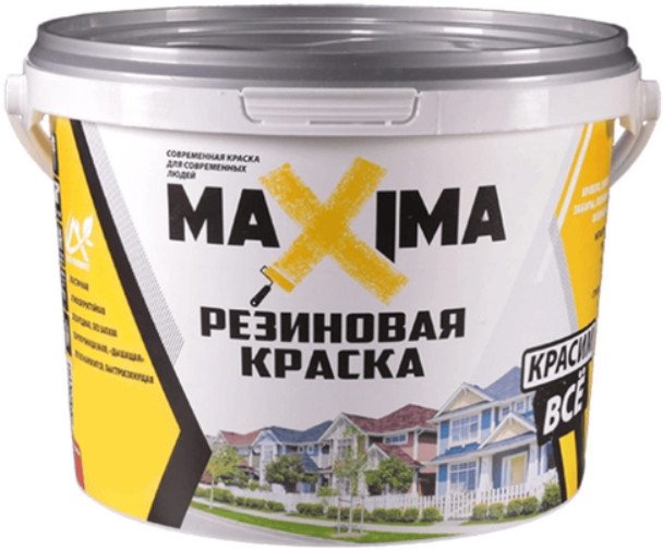 Краска Maxima резиновая 1 кг (№112 Аттика RAL 1015)